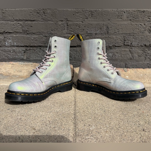 Dr. Martens Shoes - Iridescent Croc-Embossed Dr. Martens